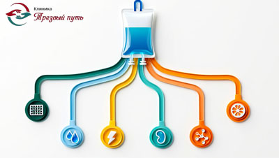 инфографика состава капельницы